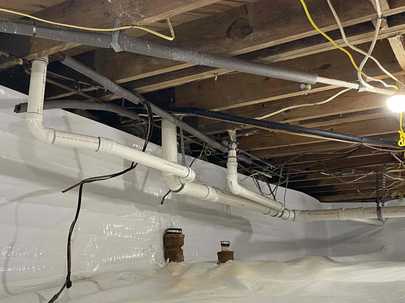 Whole-home repipe in progress in Whole-Home Repipe in Silver Spring