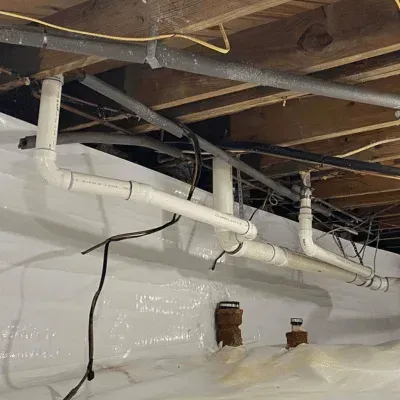 New PVC and PEX piping from a whole-home repipe in Silver Spring