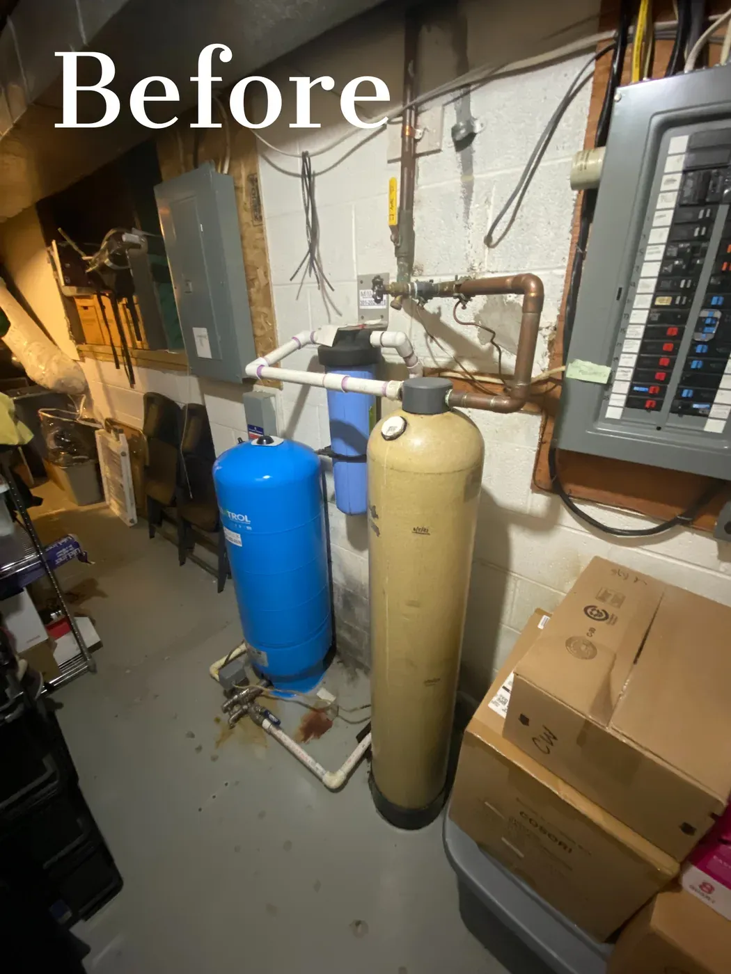 Water quality system before replacement in Soda Ash Injection System in Clarksburg